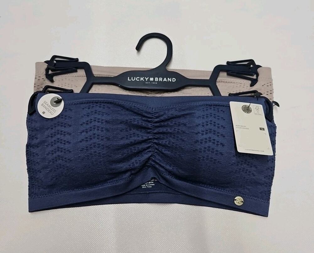 Lucky Brand Seamless Bandeau SIZE Small 2pk